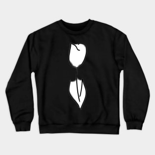 A white tulip Crewneck Sweatshirt